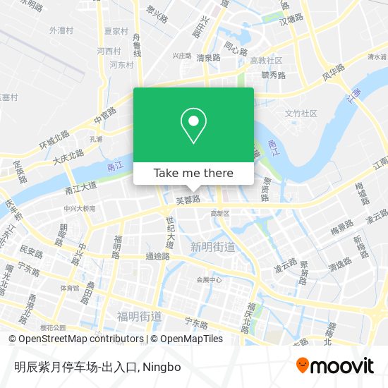 明辰紫月停车场-出入口 map