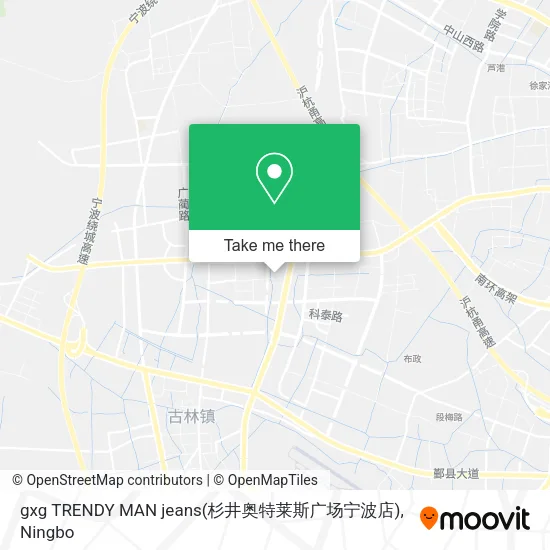 gxg TRENDY MAN jeans(杉井奥特莱斯广场宁波店) map