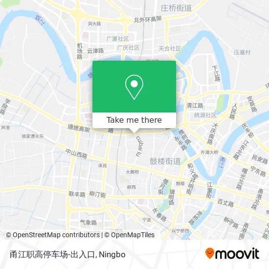 甬江职高停车场-出入口 map