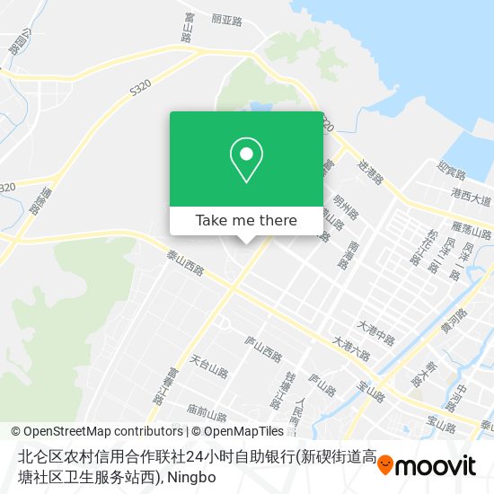 北仑区农村信用合作联社24小时自助银行(新碶街道高塘社区卫生服务站西) map