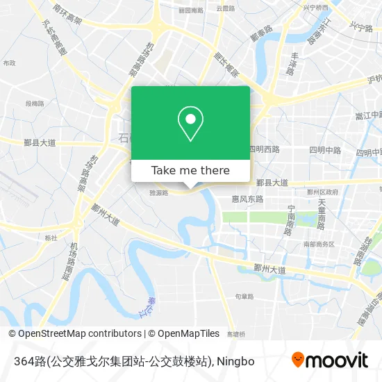 364路(公交雅戈尔集团站-公交鼓楼站) map