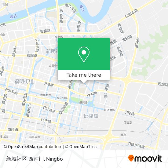 新城社区-西南门 map