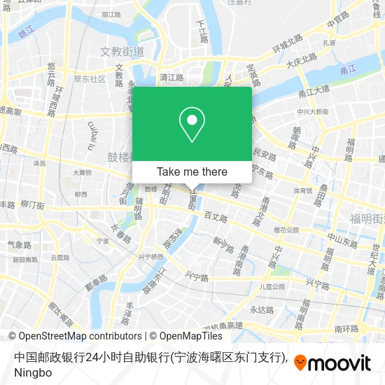 中国邮政银行24小时自助银行(宁波海曙区东门支行) map