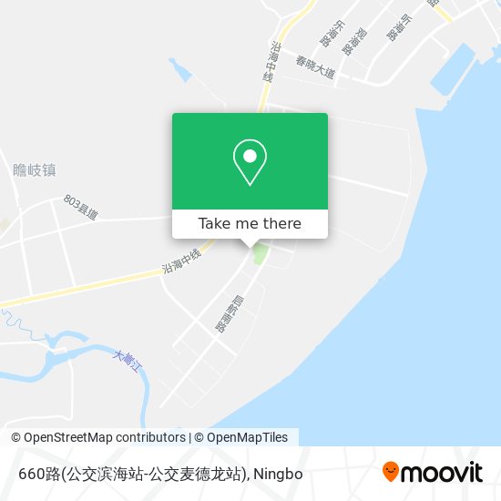 660路(公交滨海站-公交麦德龙站) map