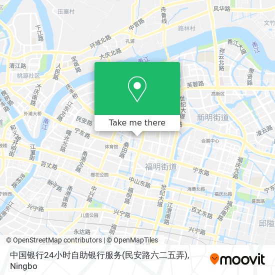 中国银行24小时自助银行服务(民安路六二五弄) map