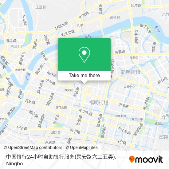中国银行24小时自助银行服务(民安路六二五弄) map