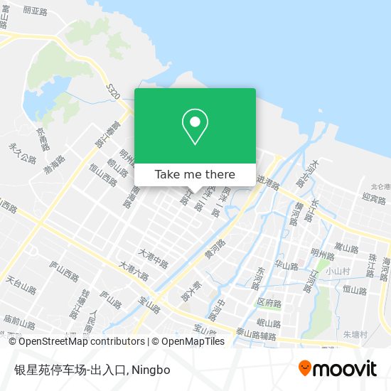 银星苑停车场-出入口 map