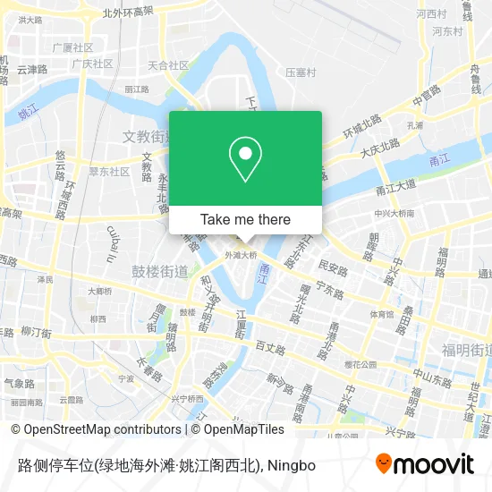 路侧停车位(绿地海外滩·姚江阁西北) map