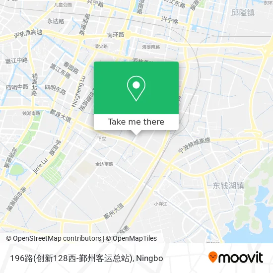 196路(创新128西-鄞州客运总站) map