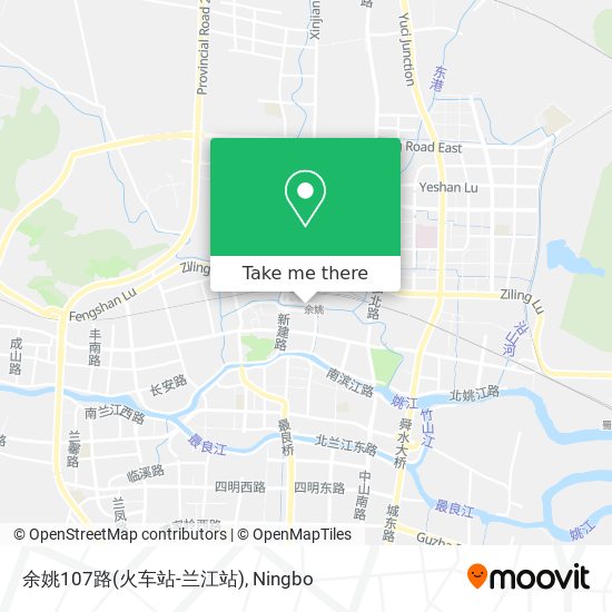 余姚107路(火车站-兰江站) map