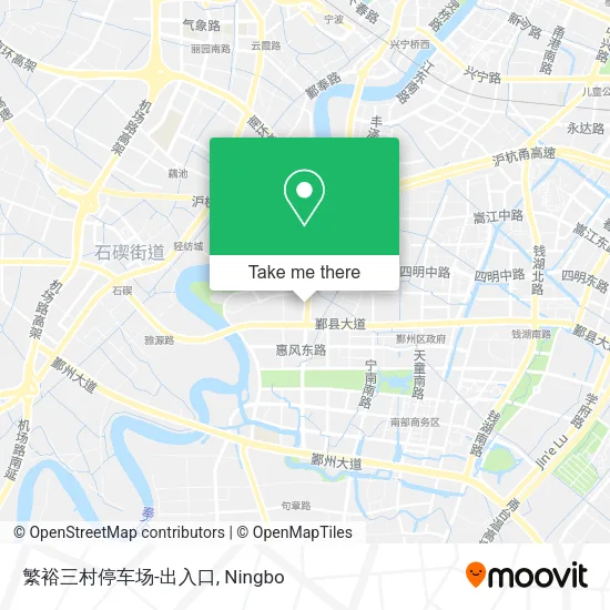 繁裕三村停车场-出入口 map