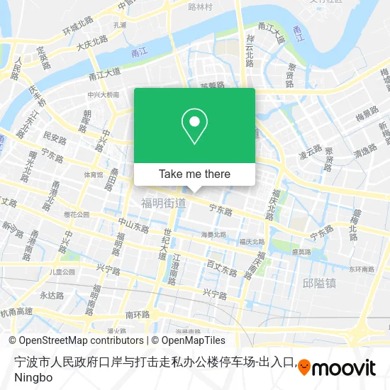 宁波市人民政府口岸与打击走私办公楼停车场-出入口 map