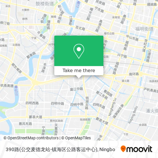 390路(公交麦德龙站-镇海区公路客运中心) map