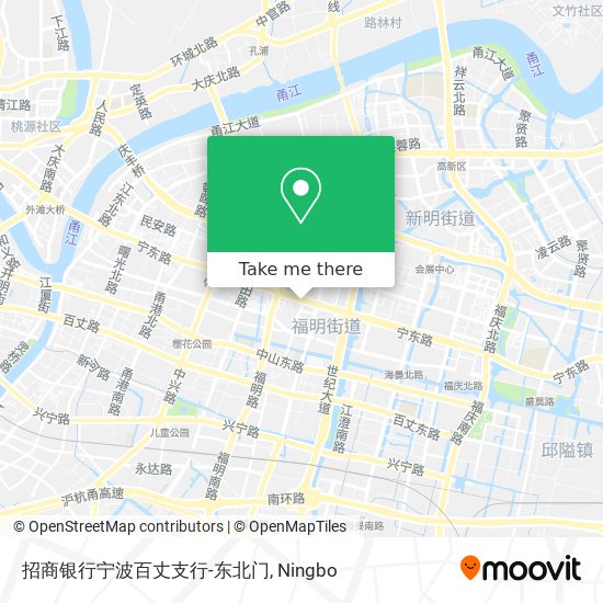 招商银行宁波百丈支行-东北门 map