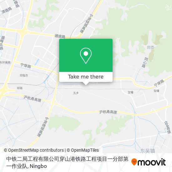 中铁二局工程有限公司穿山港铁路工程项目一分部第一作业队 map