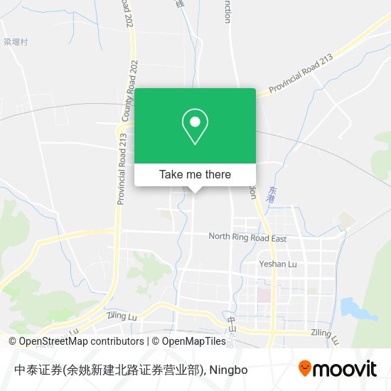 中泰证券(余姚新建北路证券营业部) map