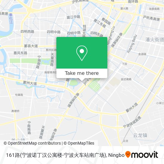 161路(宁波诺丁汉公寓楼-宁波火车站南广场) map