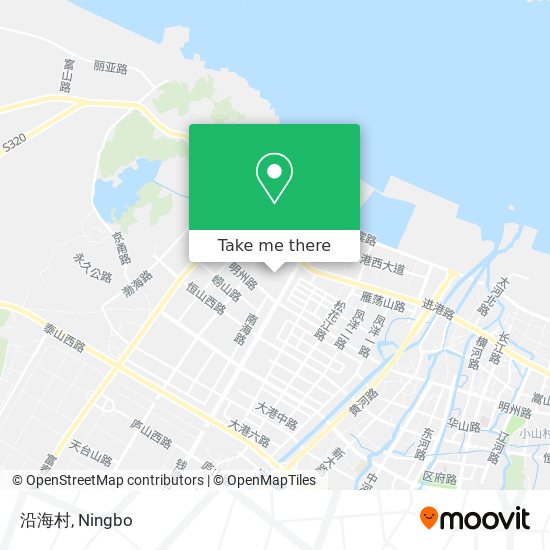 沿海村 map