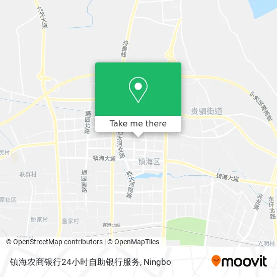 镇海农商银行24小时自助银行服务 map