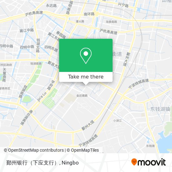 鄞州银行（下应支行） map