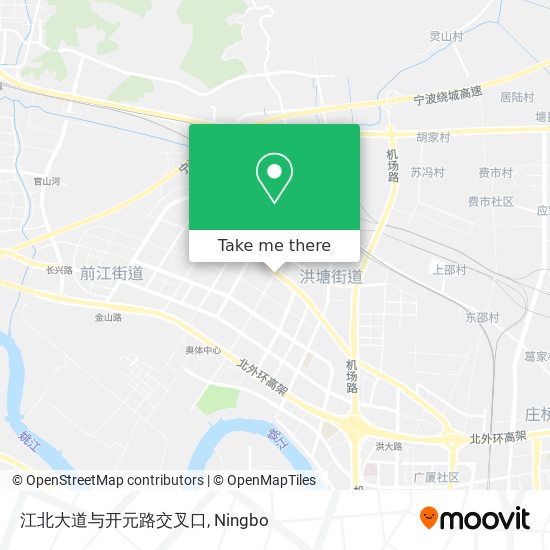 江北大道与开元路交叉口 map