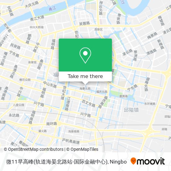 微11早高峰(轨道海晏北路站-国际金融中心) map