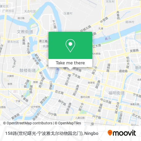 158路(世纪曙光-宁波雅戈尔动物园北门) map