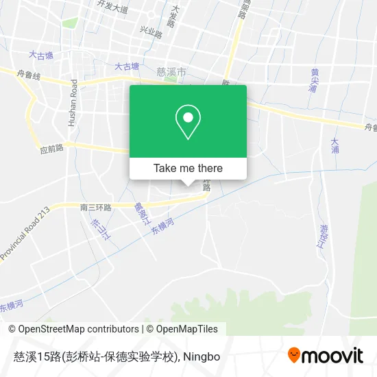 慈溪15路(彭桥站-保德实验学校) map