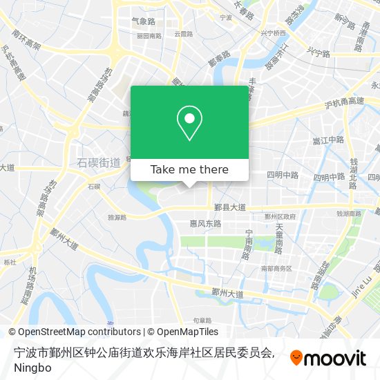 宁波市鄞州区钟公庙街道欢乐海岸社区居民委员会 map