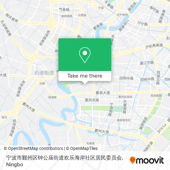 宁波市鄞州区钟公庙街道欢乐海岸社区居民委员会 map