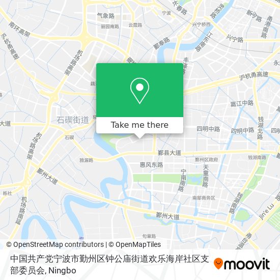中国共产党宁波市勤州区钟公庙街道欢乐海岸社区支部委员会 map