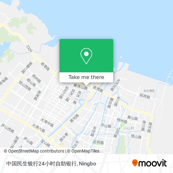 中国民生银行24小时自助银行 map