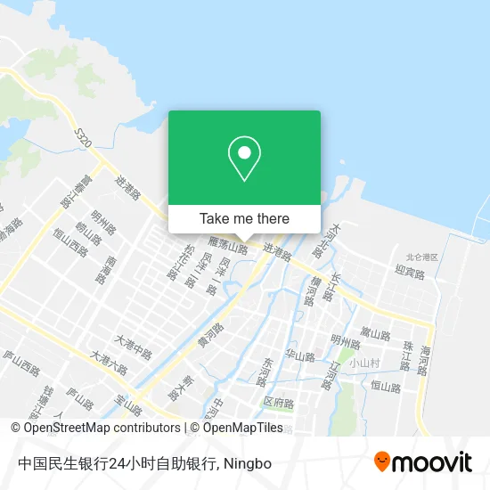 中国民生银行24小时自助银行 map