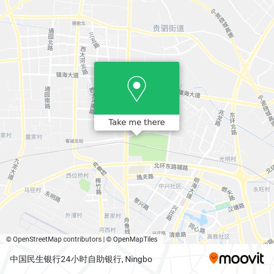中国民生银行24小时自助银行 map