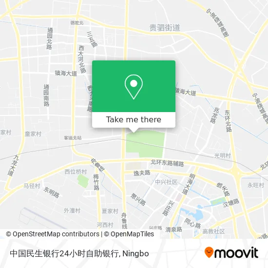中国民生银行24小时自助银行 map