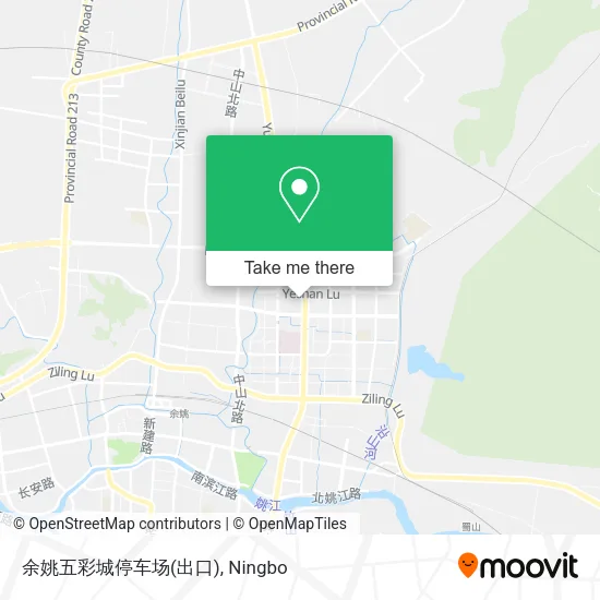 余姚五彩城停车场(出口) map