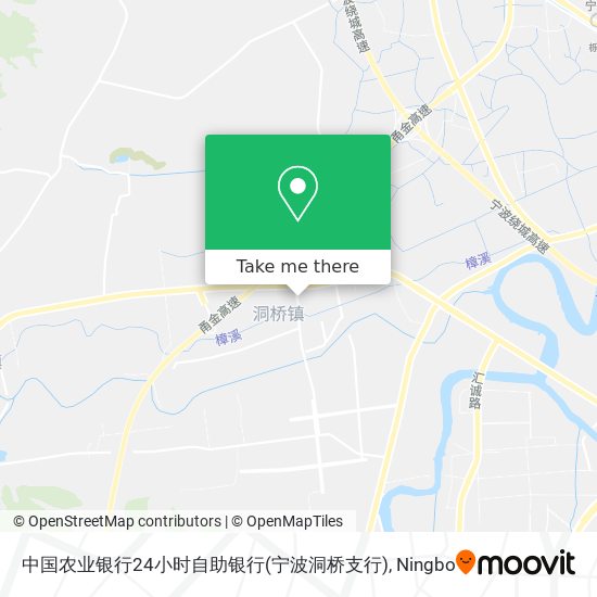 中国农业银行24小时自助银行(宁波洞桥支行) map