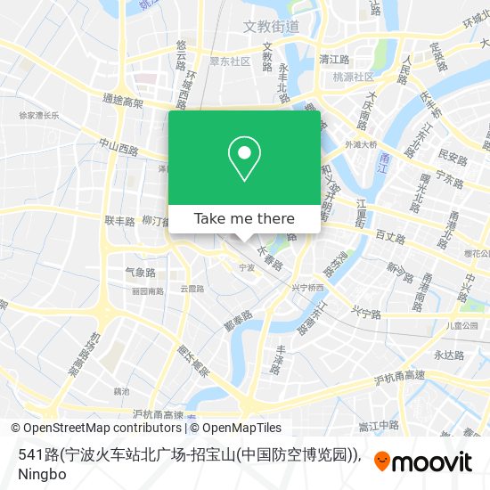 541路(宁波火车站北广场-招宝山(中国防空博览园)) map