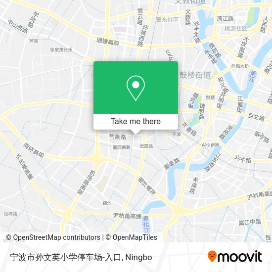 宁波市孙文英小学停车场-入口 map