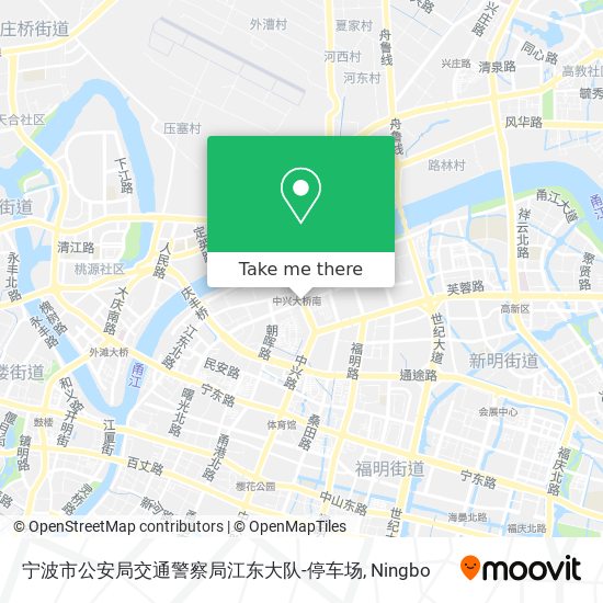 宁波市公安局交通警察局江东大队-停车场 map