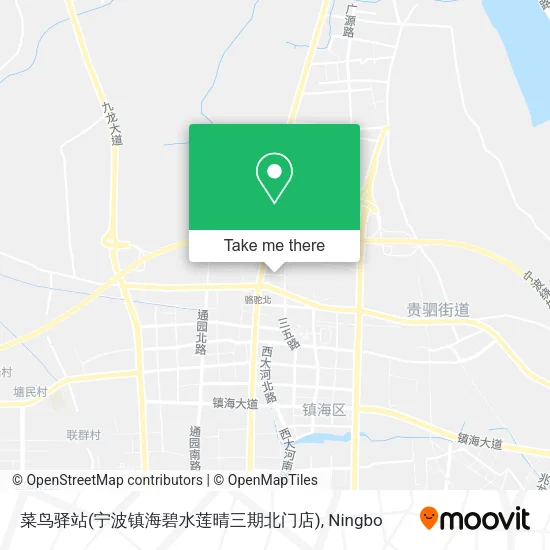 菜鸟驿站(宁波镇海碧水莲晴三期北门店) map