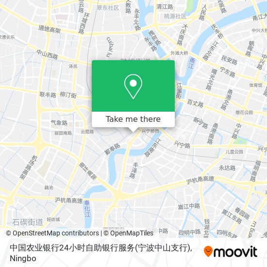 中国农业银行24小时自助银行服务(宁波中山支行) map