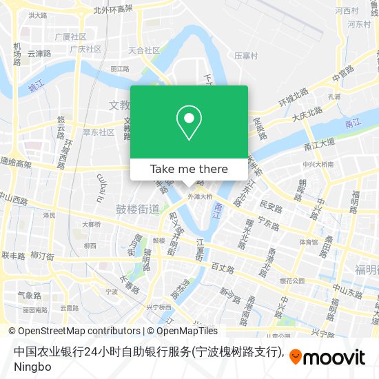 中国农业银行24小时自助银行服务(宁波槐树路支行) map