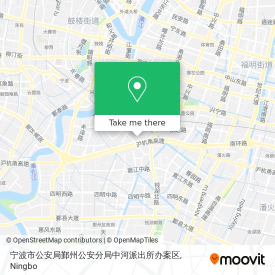 宁波市公安局鄞州公安分局中河派出所办案区 map