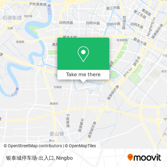银泰城停车场-出入口 map