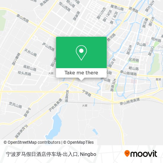 宁波罗马假日酒店停车场-出入口 map