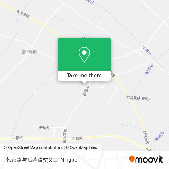 韩家路与后塘路交叉口 map