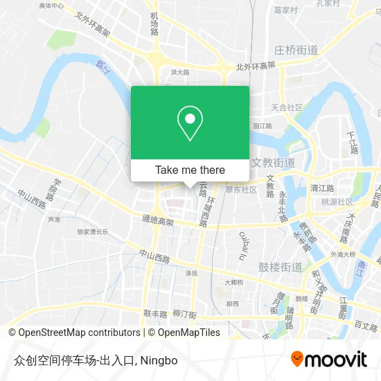 众创空间停车场-出入口 map