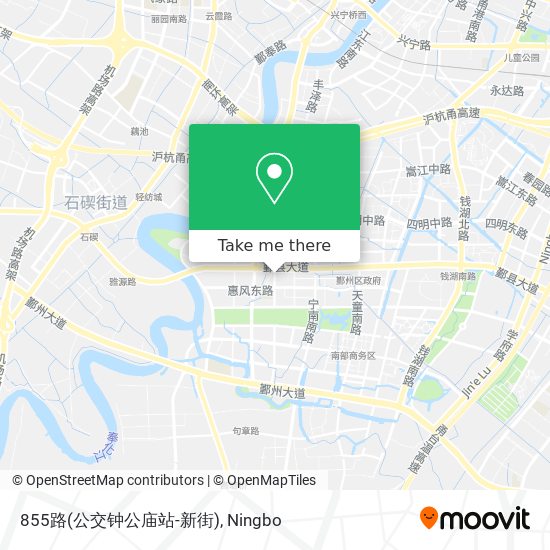 855路(公交钟公庙站-新街) map