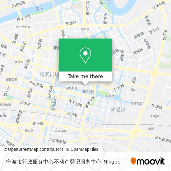 宁波市行政服务中心不动产登记服务中心 map